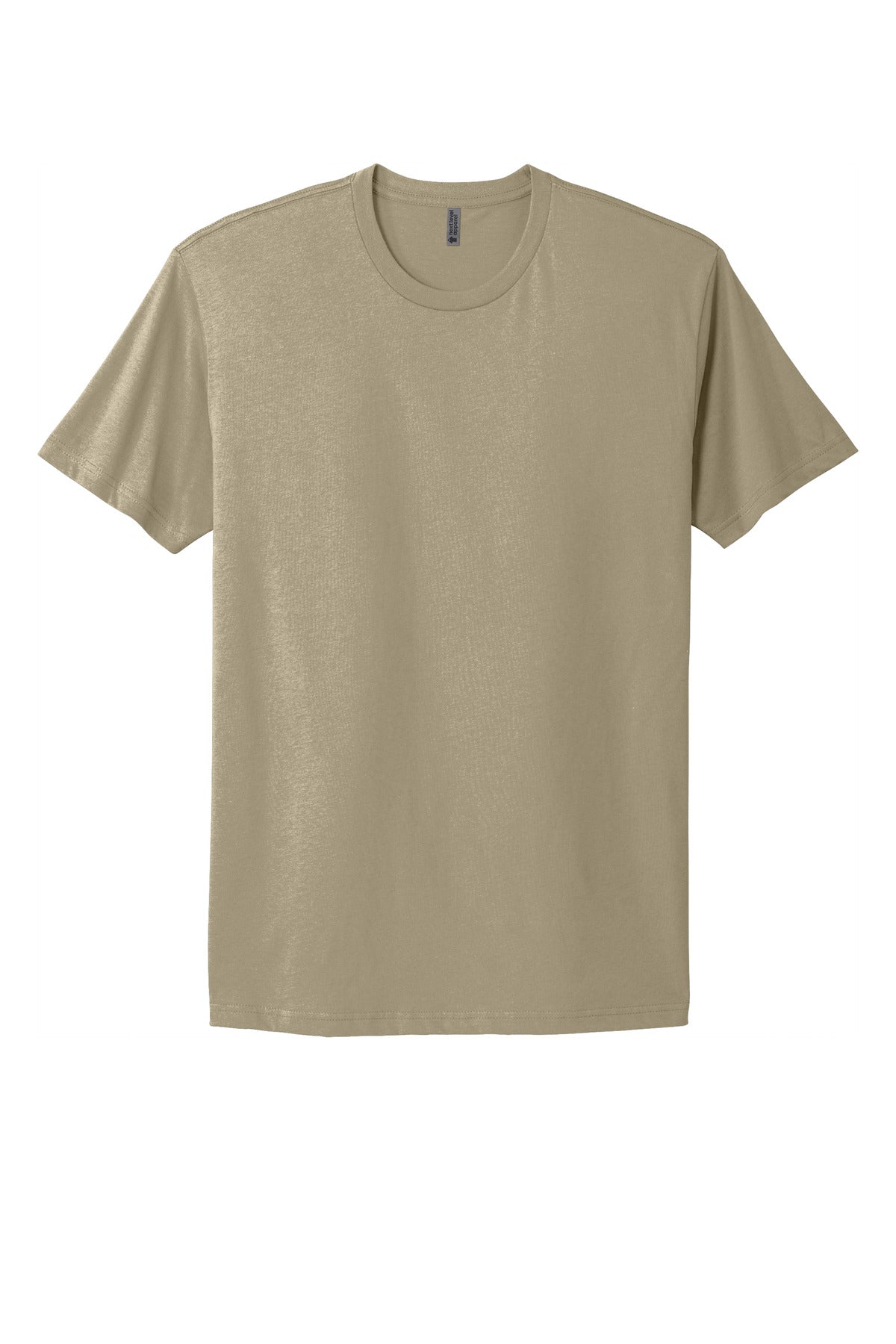 Front View of Tan Next Level Apparel Adult Cotton Tee. NL3600