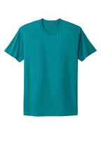 Front View of Teal Next Level Apparel Adult Cotton Tee. NL3600