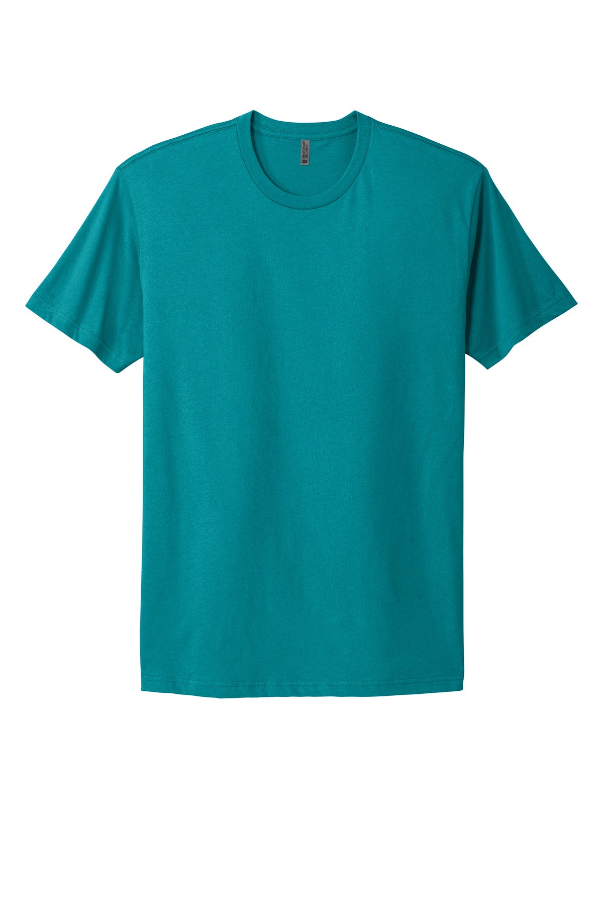 Front View of Teal Next Level Apparel Adult Cotton Tee. NL3600