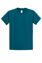 Front View of Teal Port & Co Essential Tee. PC61