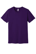 Front View of Team Purple BELLA+CANVAS Unisex Jersey Short Sleeve Tee. BC3001