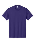 Front View of Team Purple Port & Co Core Cotton Tee. PC54