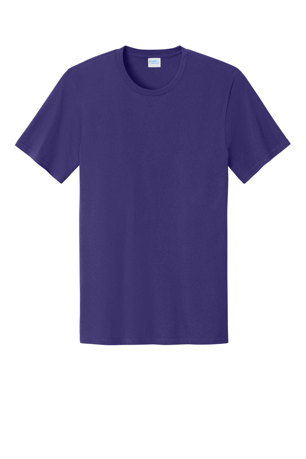 Front View of TeamPurple Port & Co Easy Cotton Tee PC43