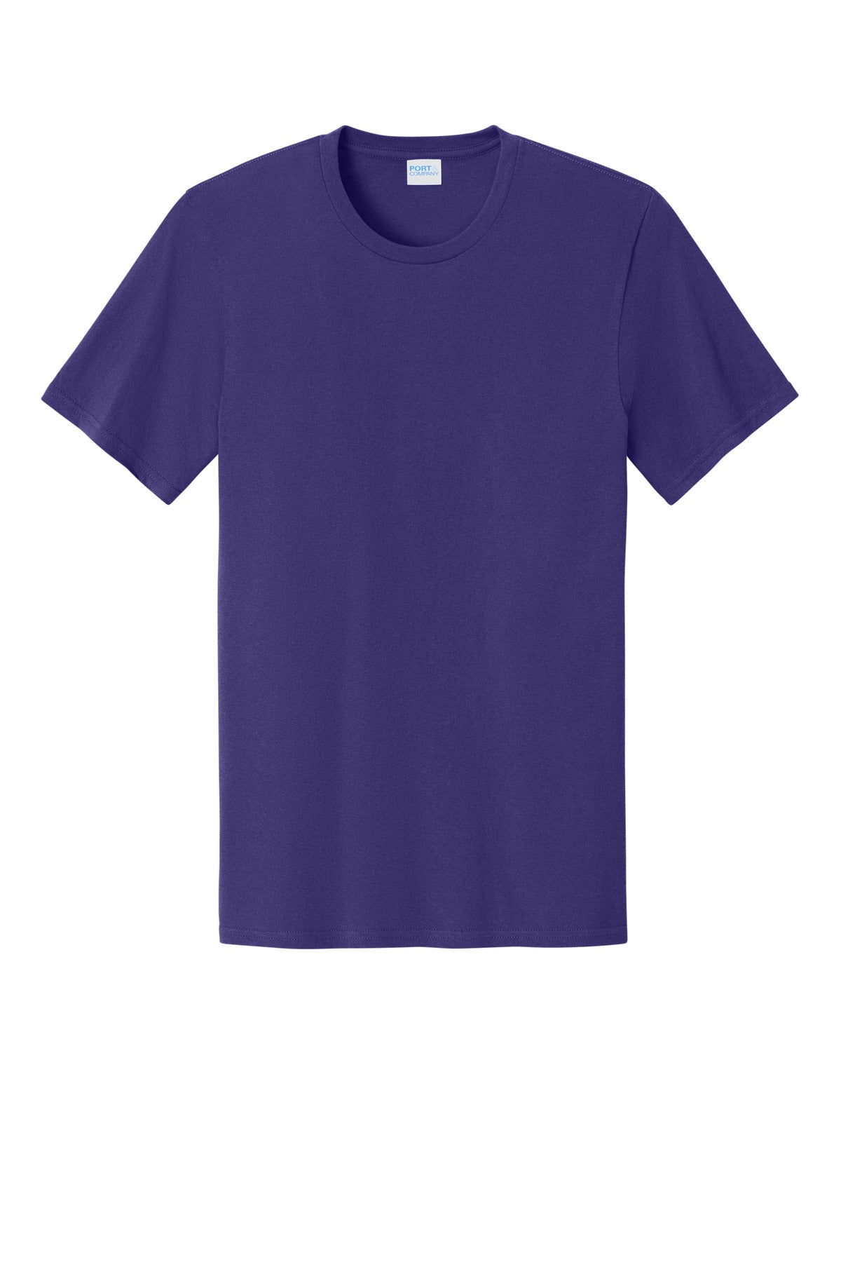 Front View of TeamPurple Port & Co Easy Cotton Tee PC43
