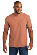 Front View of Terracota COMFORT COLORS Heavyweight Ring Spun Pocket Tee. 6030