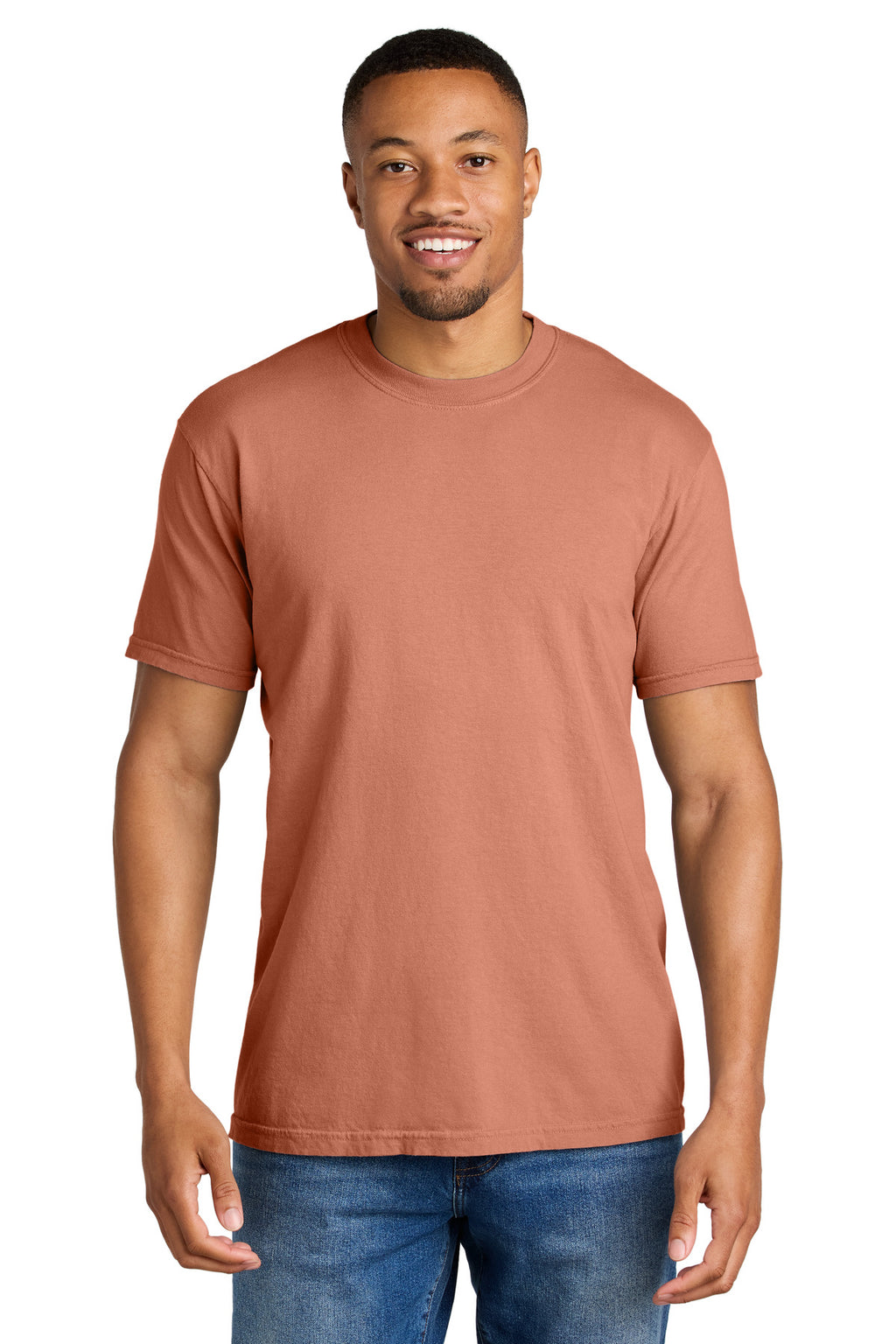 Front View of Terracotta COMFORT COLORS Heavyweight Ring Spun Tee. 1717