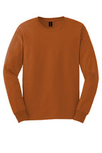 Front View of Texas Orange Gildan - Ultra Cotton 100% US Cotton Long Sleeve T-Shirt. G2400