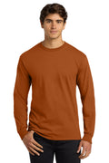 Front View of Texas Orange Gildan - Ultra Cotton 100% US Cotton Long Sleeve T-Shirt. G2400