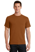 Front View of Texas Orange Port & Co Essential Tee. PC61