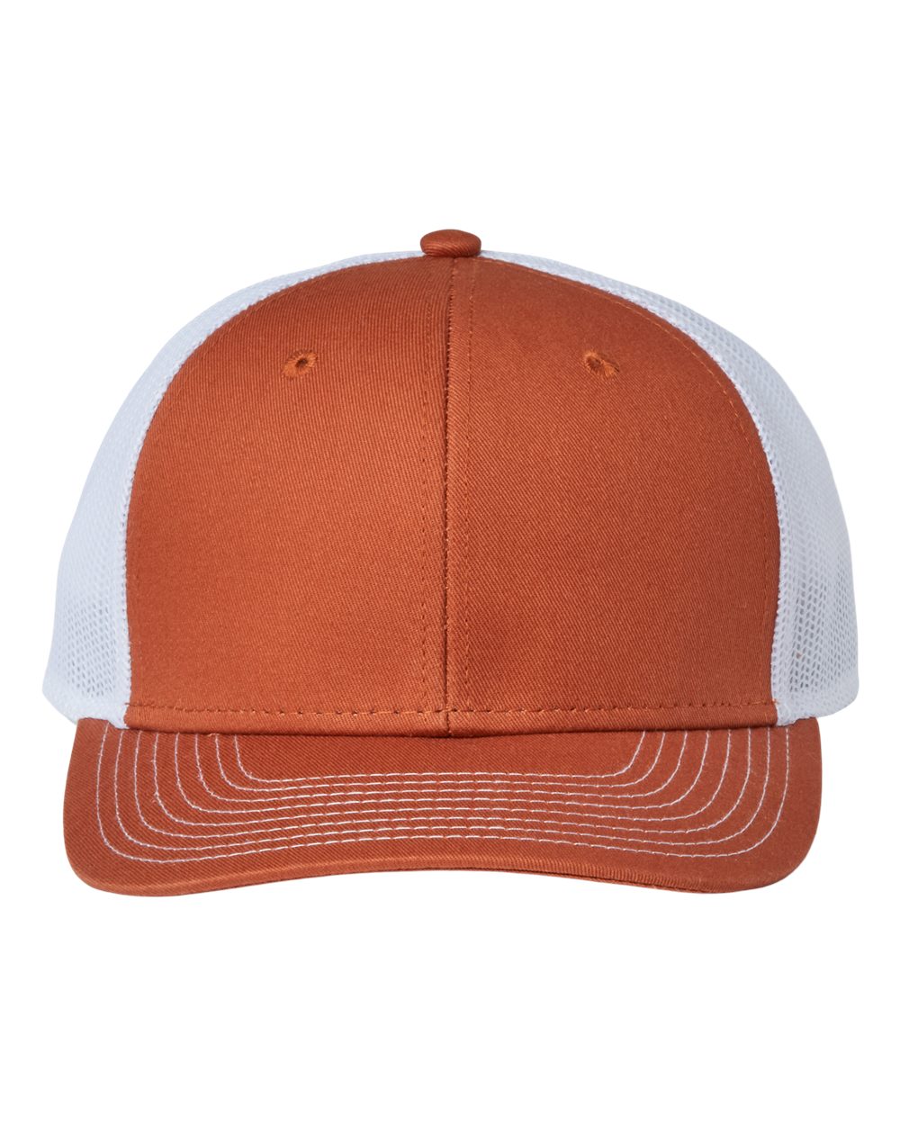 Front View of Texas Orange/ White Everyday Trucker Cap - GB452E