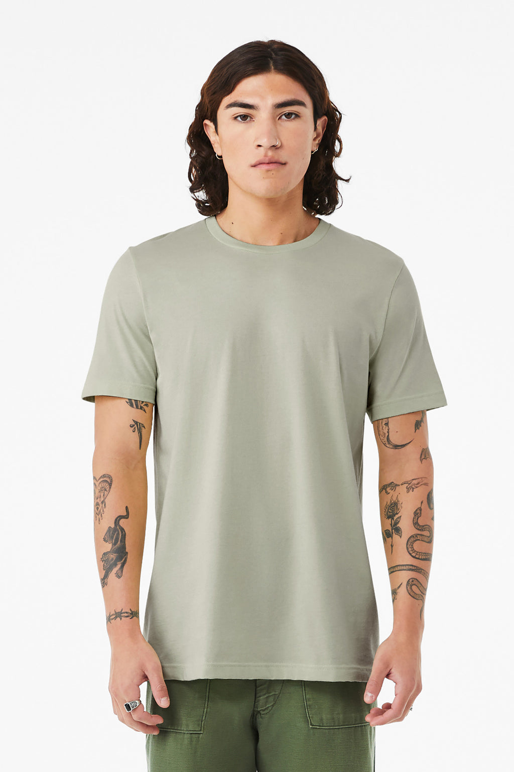 Front View of Thyme BELLA+CANVAS Unisex Jersey Short Sleeve Tee. BC3001