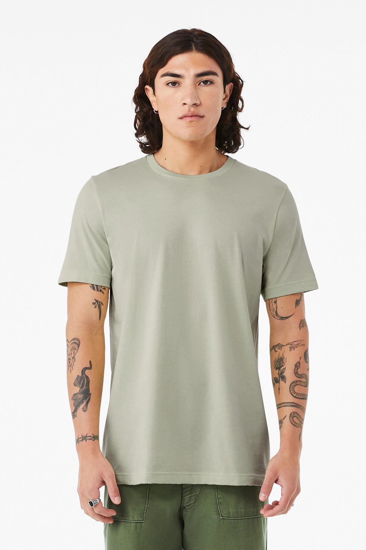 Front View of Thyme BELLA+CANVAS Unisex Jersey Short Sleeve Tee. BC3001