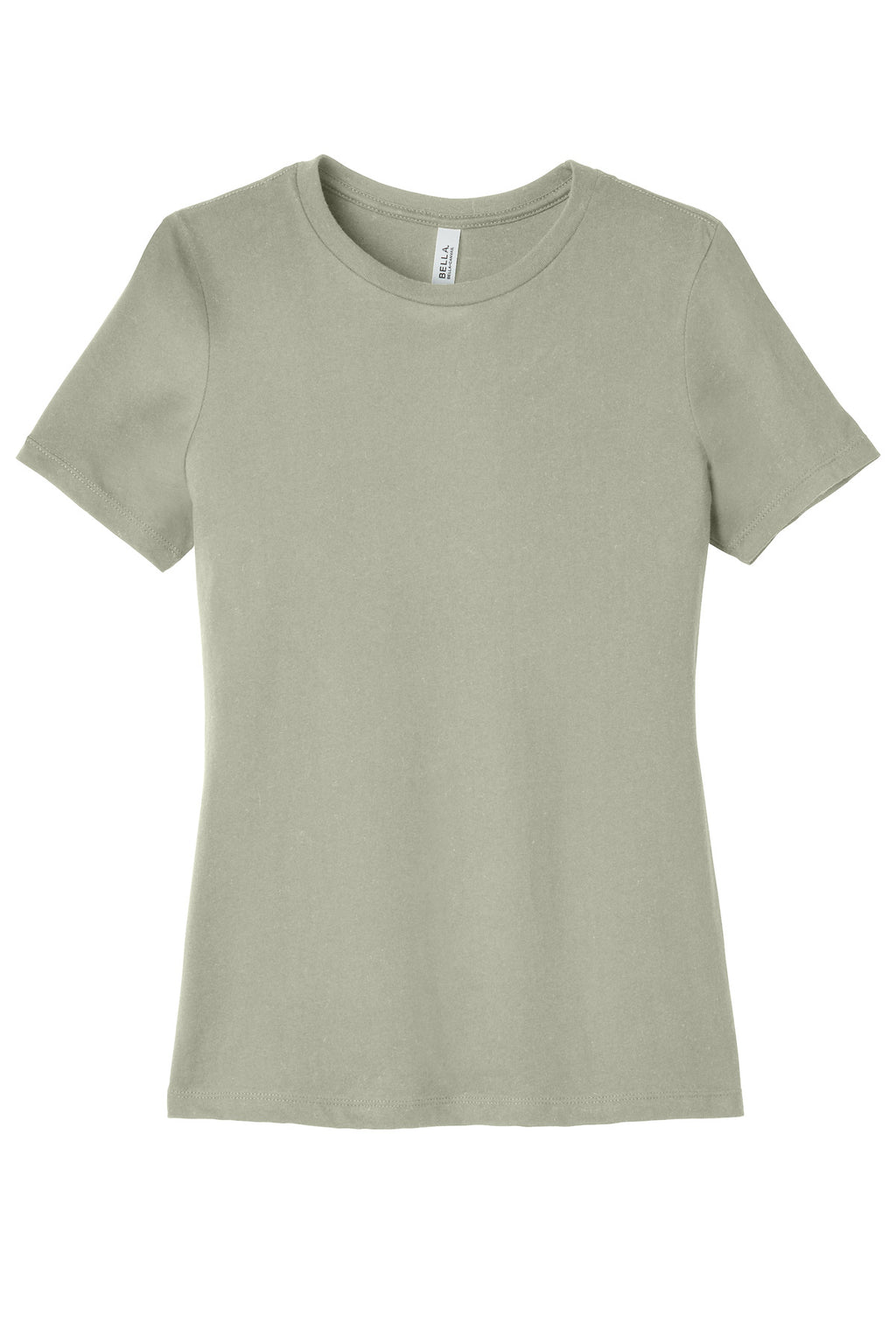 Front View of Thyme BELLA+CANVAS Women's Relaxed Jersey Short Sleeve Tee. BC6400