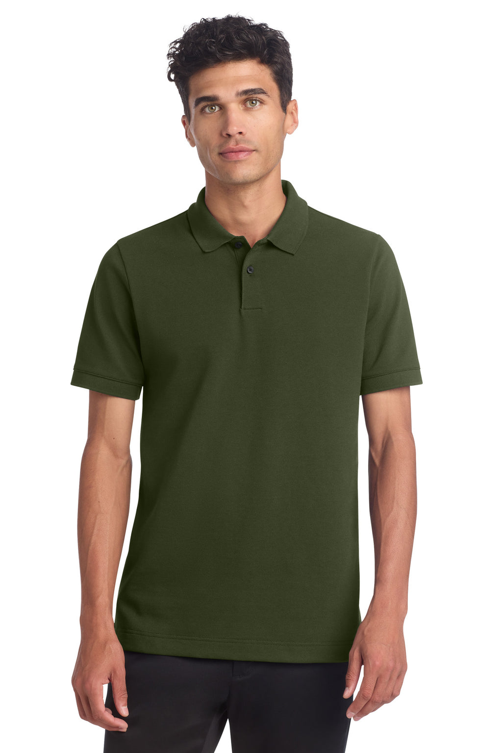 Front View of TownsendGn Mercer+Mettle Stretch Heavyweight Pique Polo MM1000