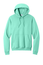 Front View of TrCeladon Port & Co Core Fleece Pullover Hooded Sweatshirt. PC78H