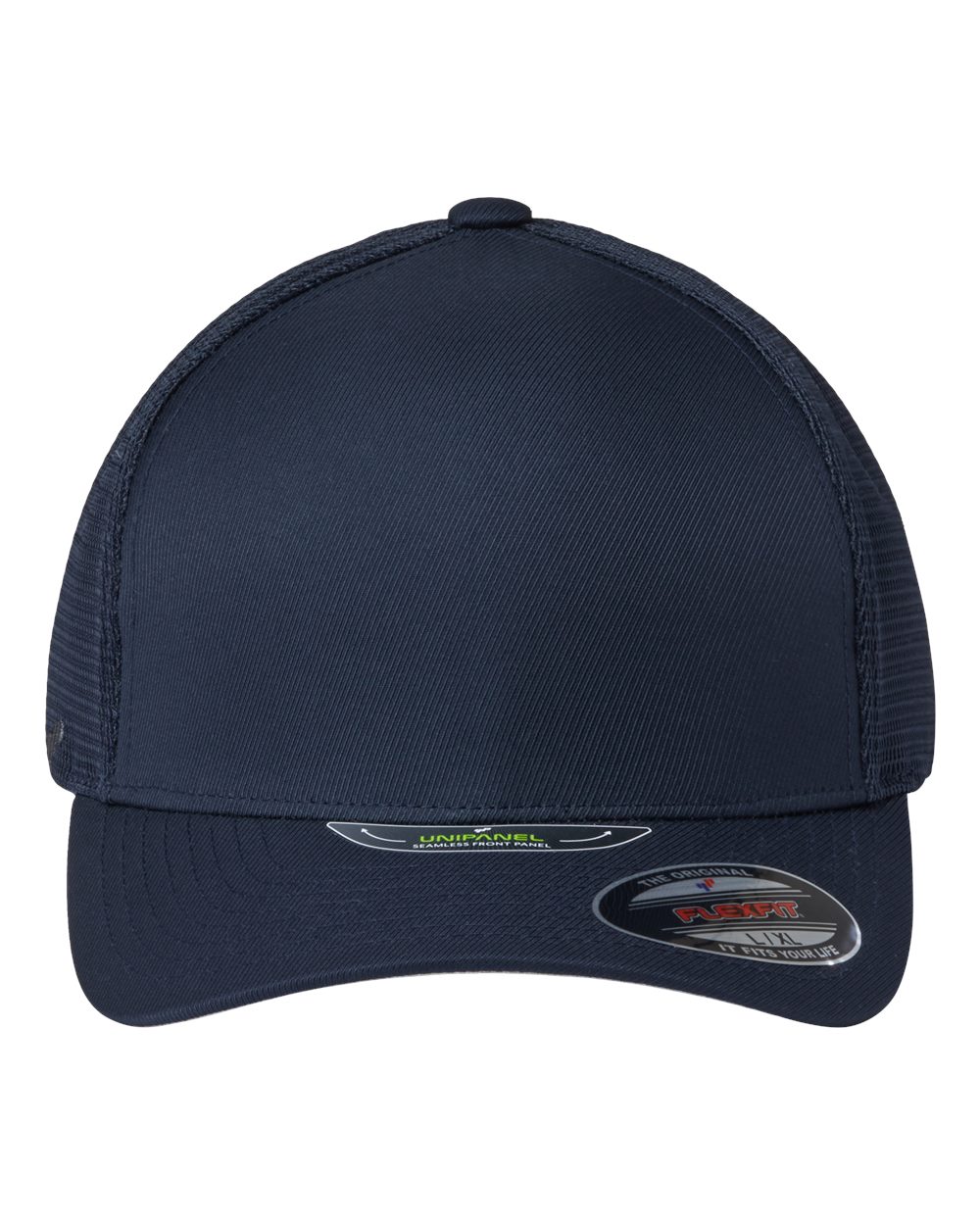 Front View of True Navy Unipanel™ Trucker Cap - 5511UP