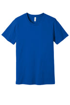 Front View of True Royal BELLA+CANVAS Unisex Jersey Short Sleeve Tee. BC3001