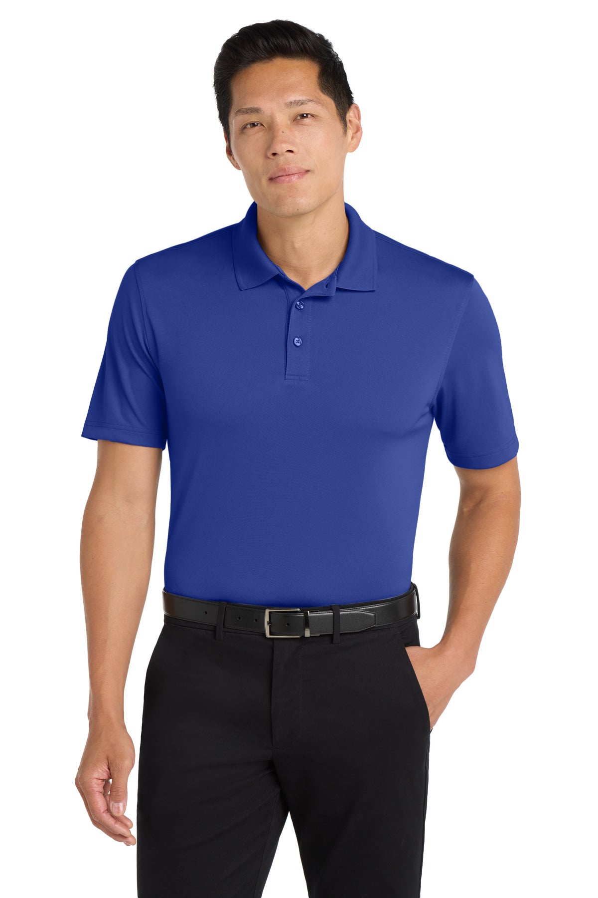 Front View of True Royal Port Authority Dry Zone UV Micro-Mesh Polo. K110