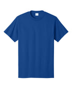 Front View of True Royal Port & Co Core Cotton Tee. PC54