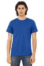 Front View of True Royl TB BELLA+CANVAS Unisex Triblend Short Sleeve Tee. BC3413