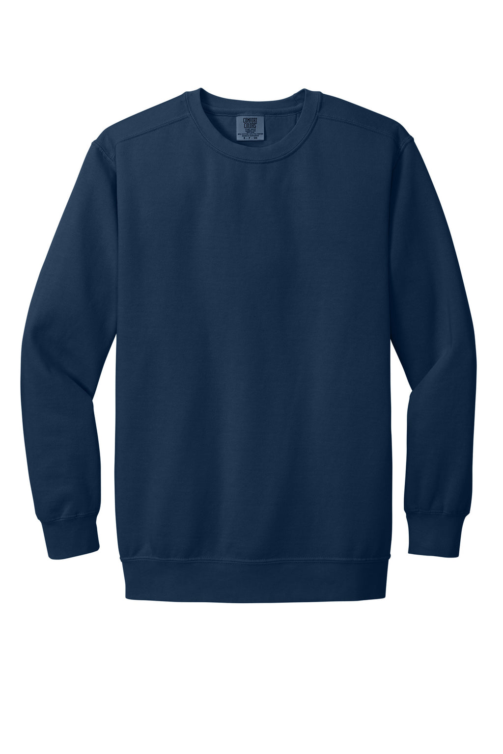 Front View of TrueNavy COMFORT COLORS Ring Spun Crewneck Sweatshirt. 1566
