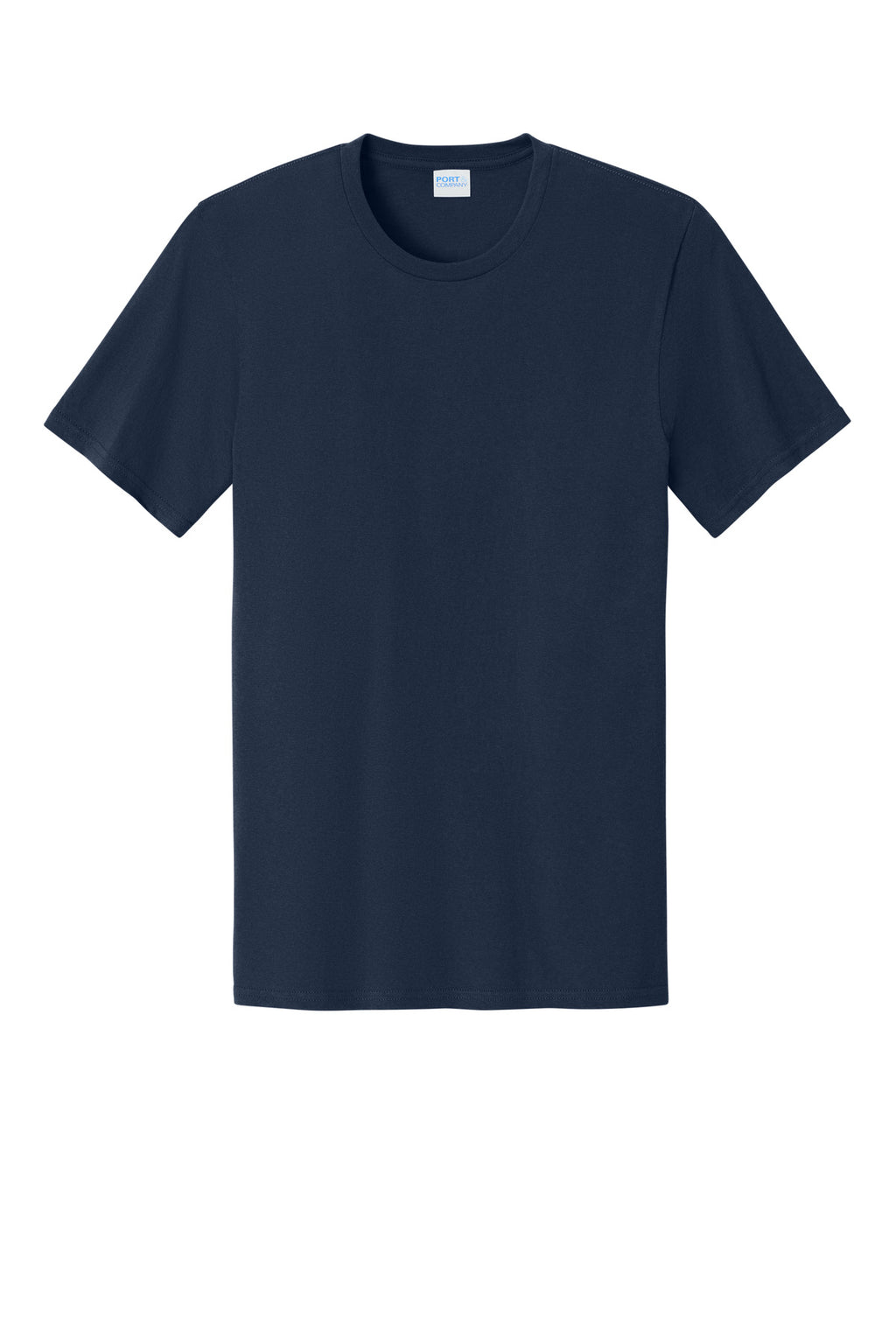 Front View of TrueNavy Port & Co Easy Cotton Tee PC43