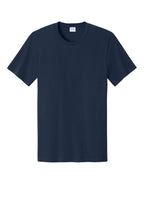 Front View of TrueNavy Port & Co Easy Cotton Tee PC43