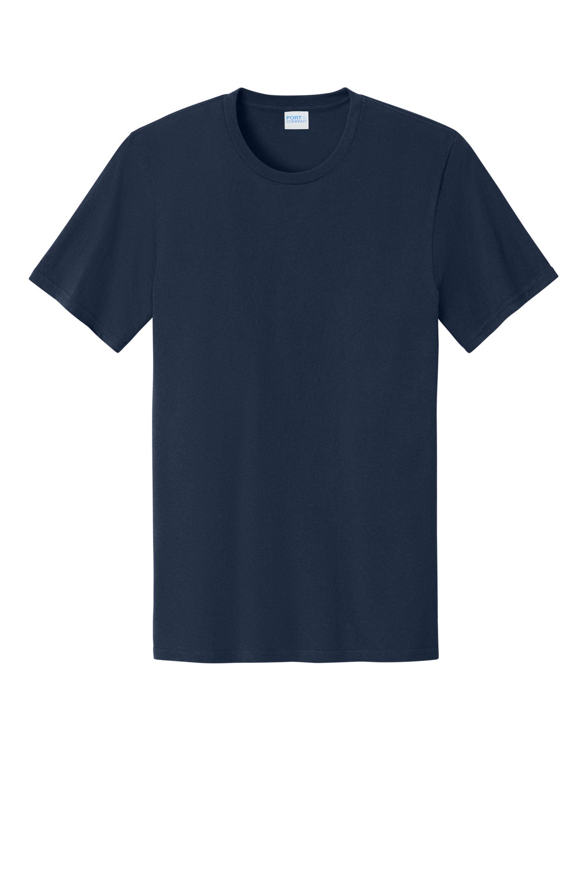 Front View of TrueNavy Port & Co Easy Cotton Tee PC43