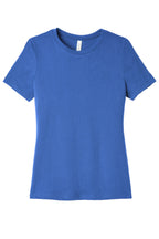 Front View of TrueRoyal BELLA+CANVAS Women's Relaxed Jersey Short Sleeve Tee. BC6400