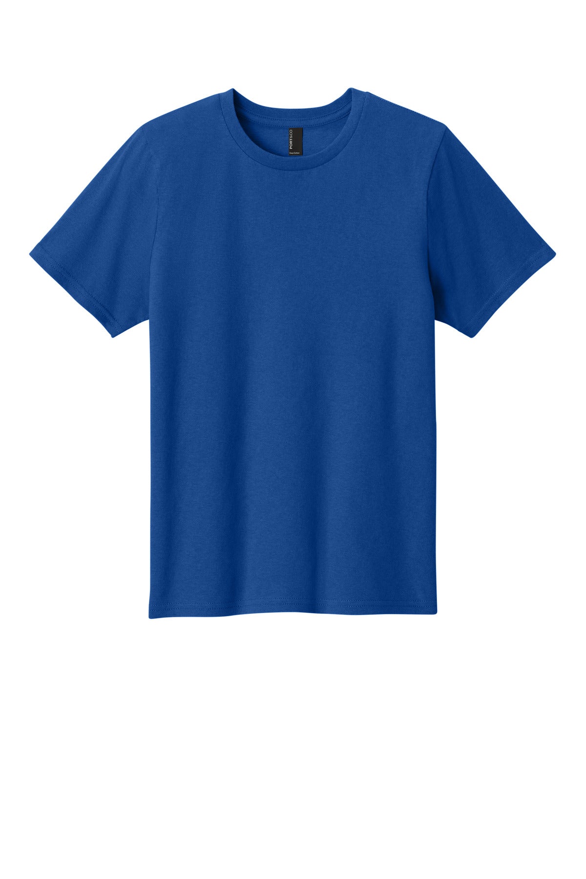 Front View of TrueRoyal Port & Co Youth Easy Cotton Tee PC43Y