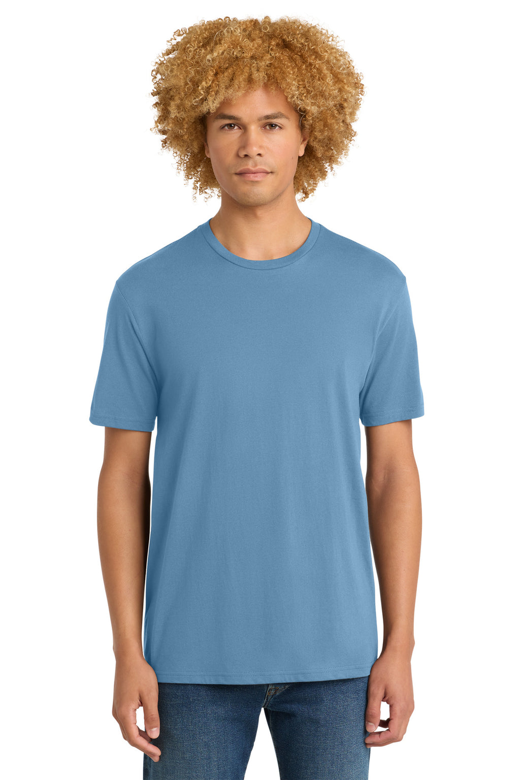 Front View of TundraBlu District Perfect Weight Tee. DT104