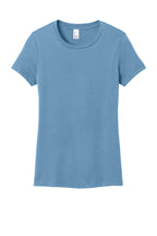 Front View of TundraBlu District Women's Perfect Weight Tee. DM104L