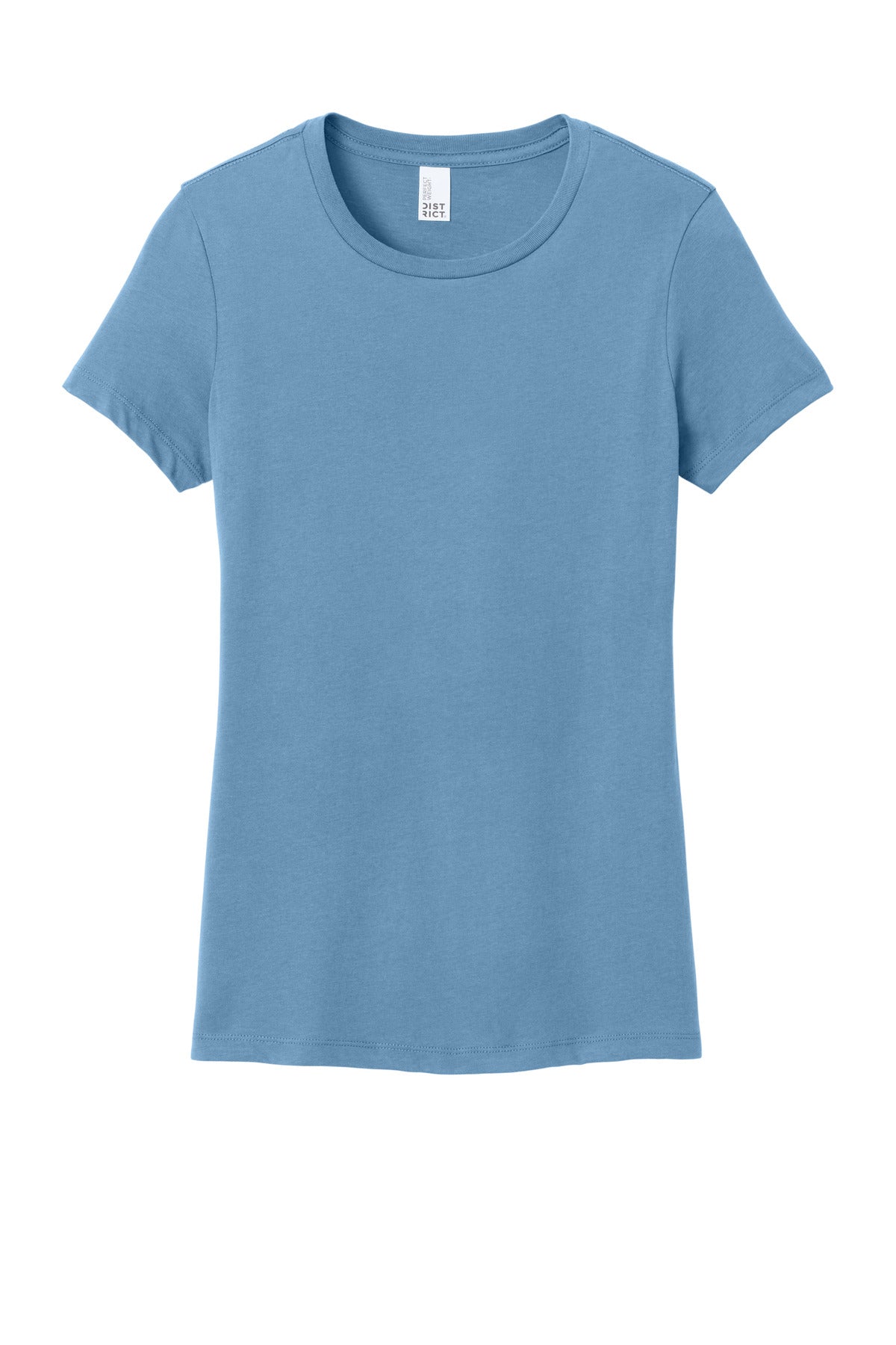 Front View of TundraBlu District Women's Perfect Weight Tee. DM104L