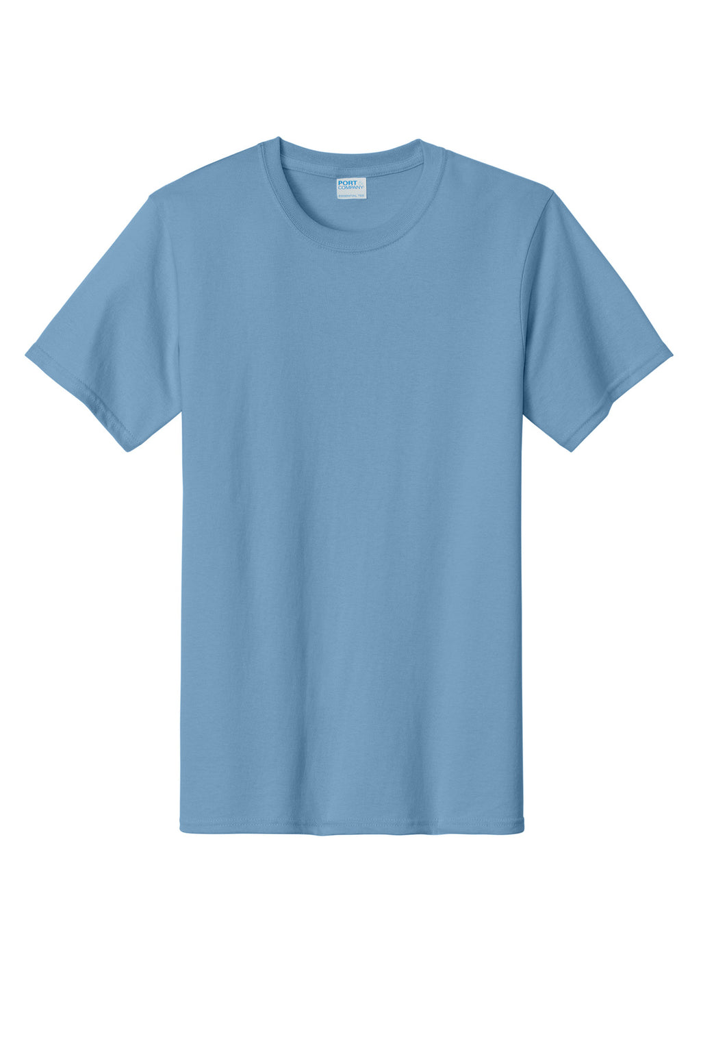 Front View of TundraBlu Port & Co Essential Tee. PC61