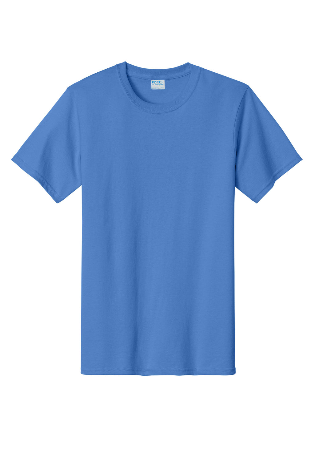 Front View of Ultramarine Port & Co Essential Tee. PC61