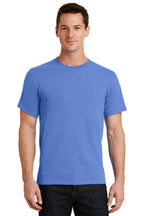 Front View of Ultramarine Port & Co Essential Tee. PC61
