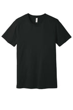 Front View of Vintage Black BELLA+CANVAS Unisex Jersey Short Sleeve Tee. BC3001