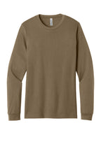 Front View of VintageBrn BELLA+CANVAS Unisex Jersey Long Sleeve Tee. BC3501