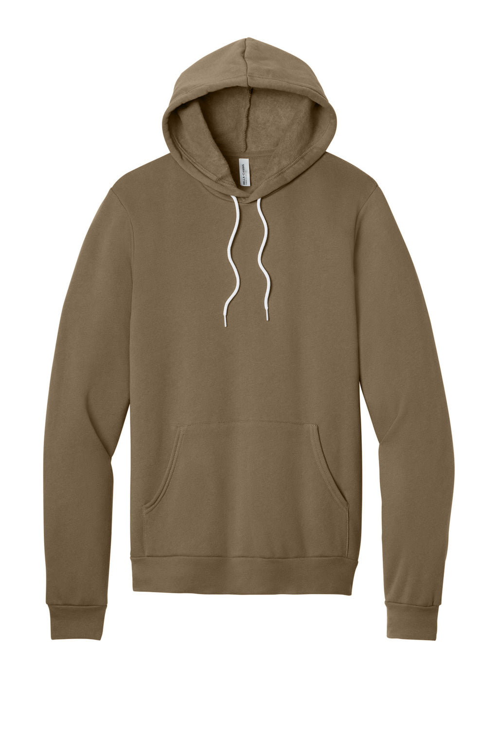 Front View of VintageBrn BELLA+CANVAS Unisex Sponge Fleece Pullover Hoodie. BC3719