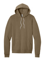 Front View of VintageBrn BELLA+CANVAS Unisex Sponge Fleece Pullover Hoodie. BC3719