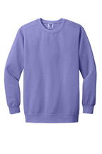 Front View of Violet COMFORT COLORS Ring Spun Crewneck Sweatshirt. 1566