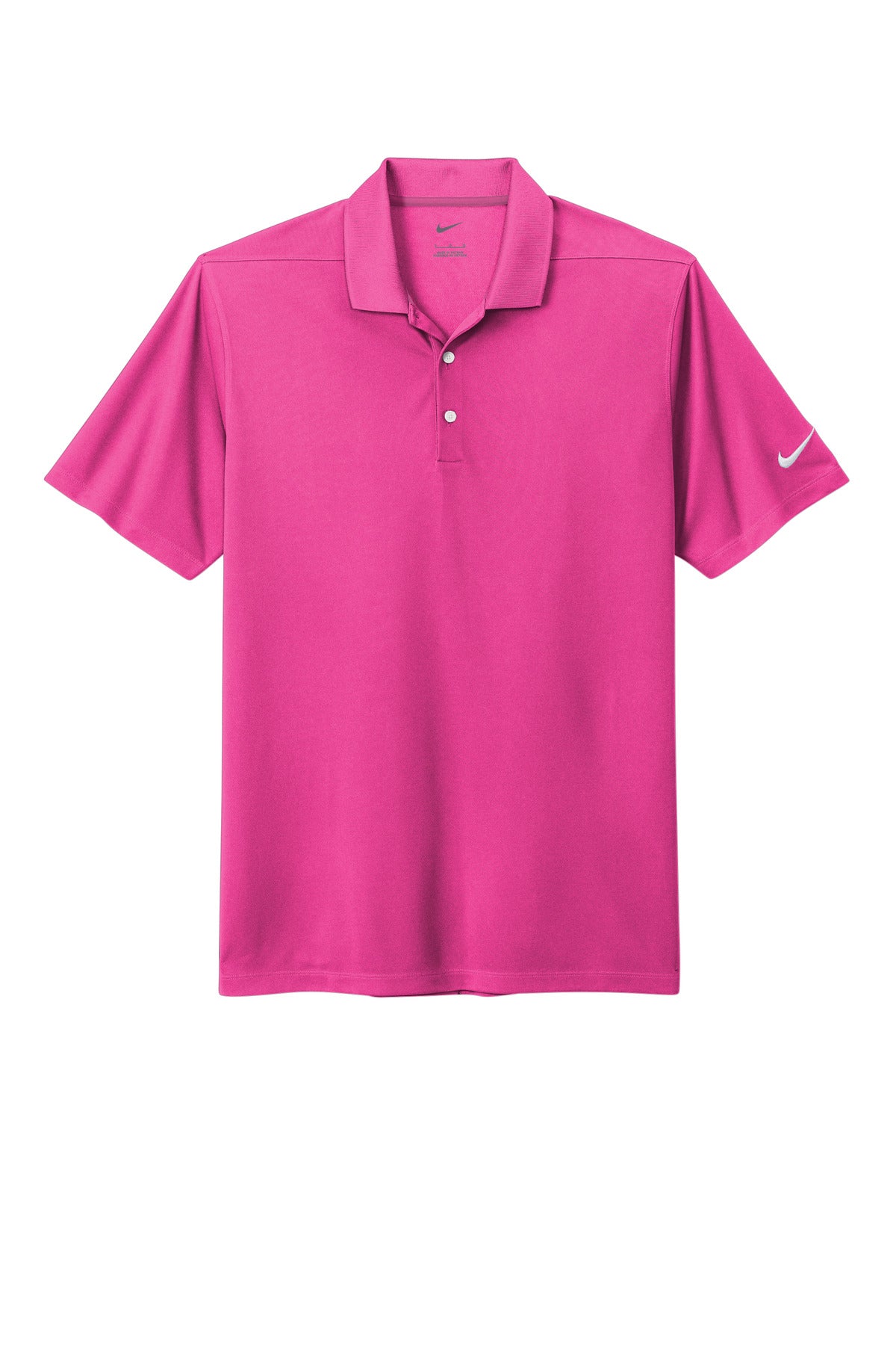 Front View of VividPink Nike Dri-FIT Micro Pique 2.0 Polo NKDC1963