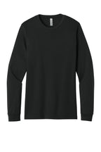Front View of VtgBlack BELLA+CANVAS Unisex Jersey Long Sleeve Tee. BC3501