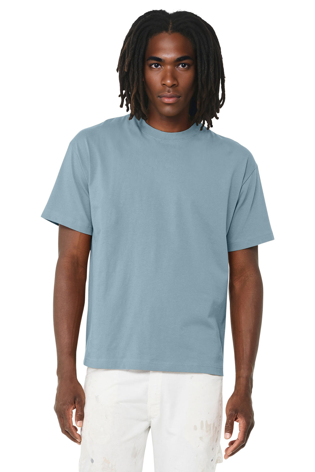 Front View of VtgDenim BELLA+CANVAS Unisex 6-Ounce Heavyweight Tee BC3010