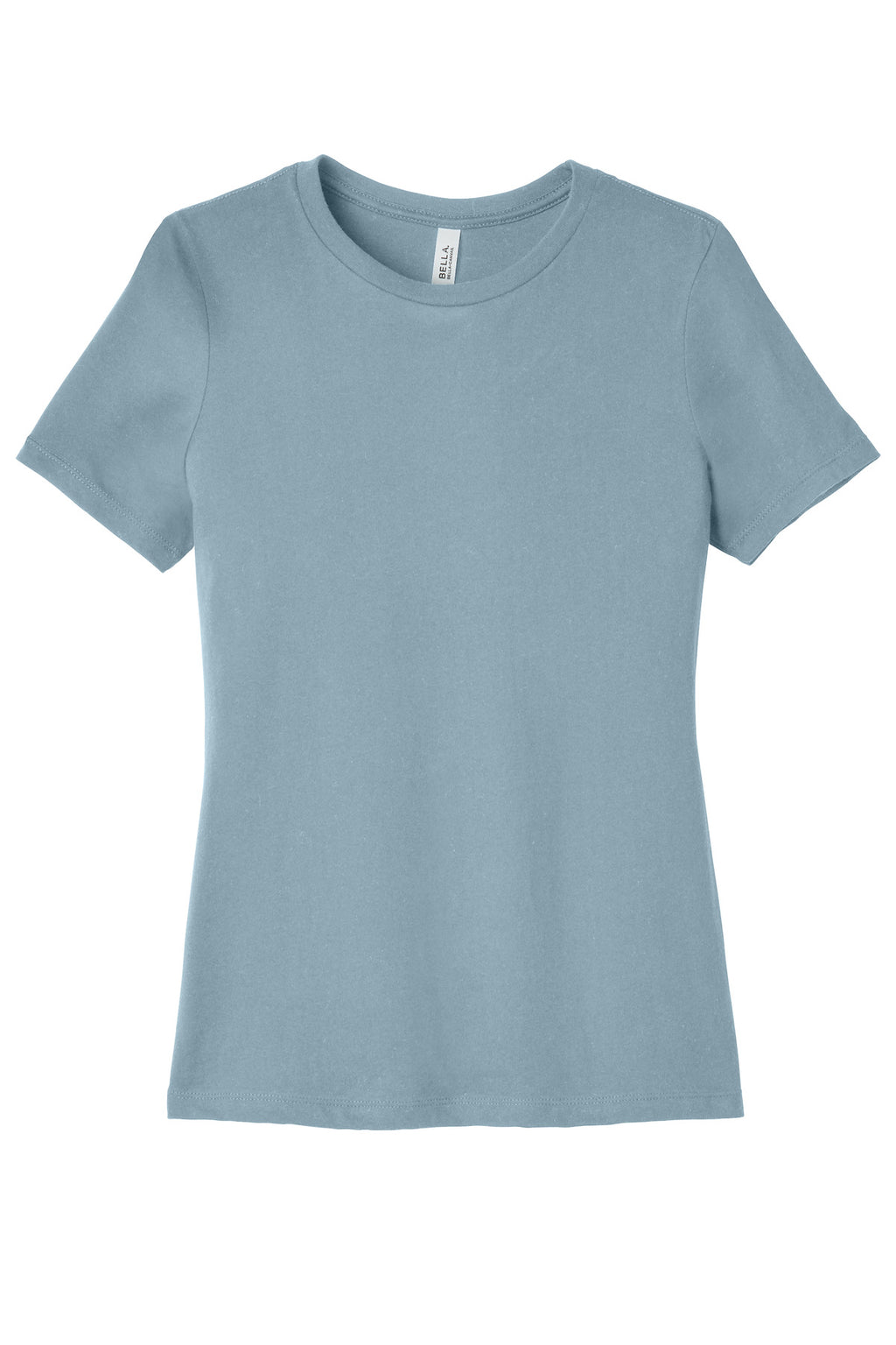 Front View of VtgDenim BELLA+CANVAS Women's Relaxed Jersey Short Sleeve Tee. BC6400