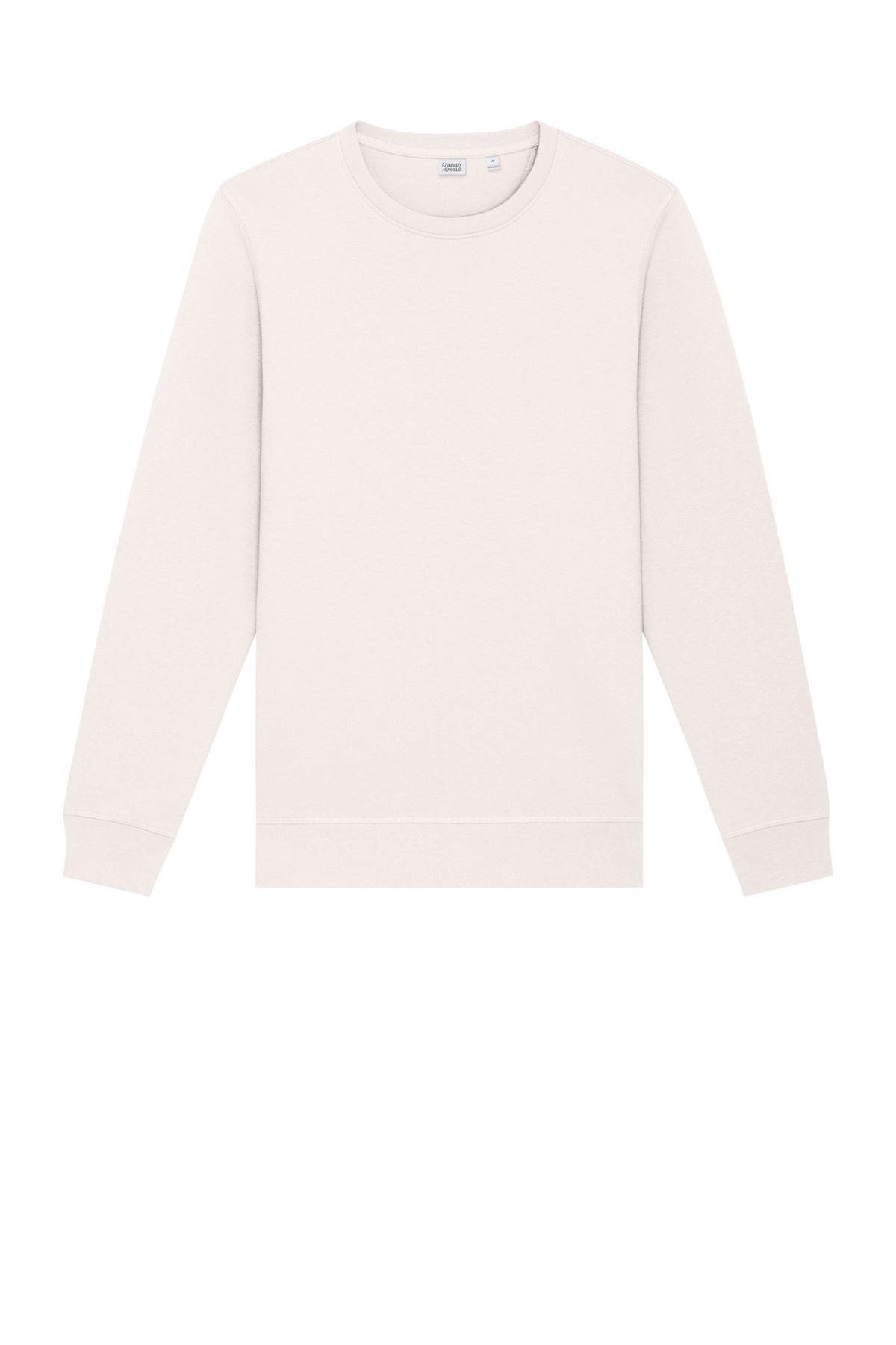 Front View of VtgWhite Stanley/Stella Unisex Roller Crewneck Sweatshirt SXU010