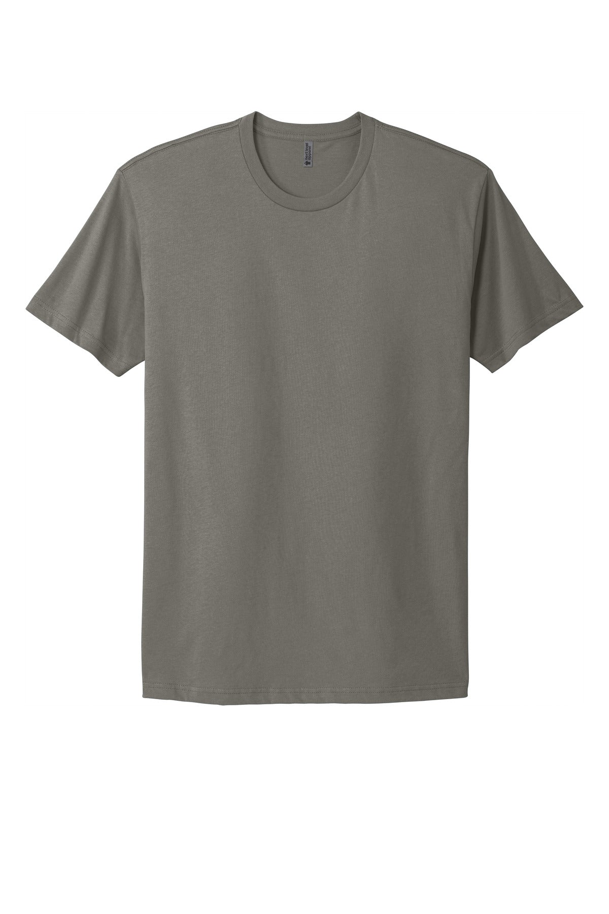 Front View of WarmGray Next Level Apparel Adult Cotton Tee. NL3600