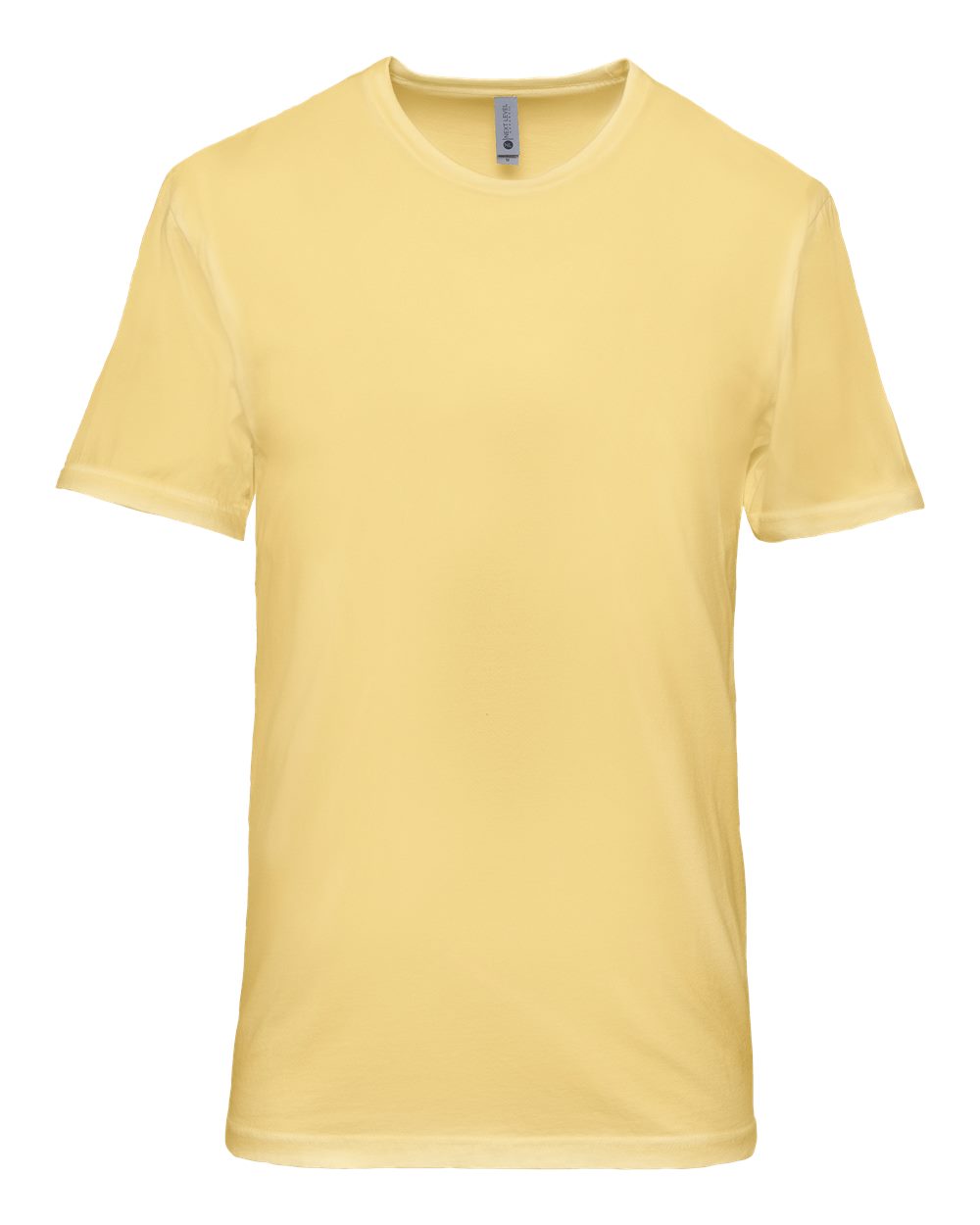 Front View of Washed Banana Cream Soft Wash T-Shirt - 3600SW