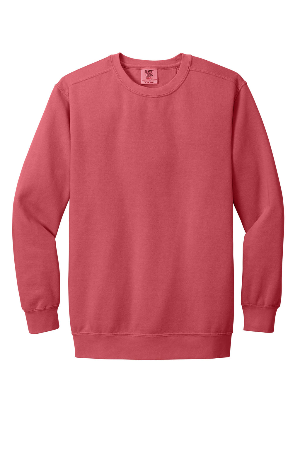 Front View of Watermelon COMFORT COLORS Ring Spun Crewneck Sweatshirt. 1566