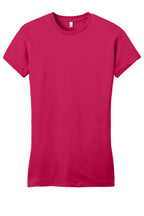 Front View of Watermelon District Women's Fitted Very Important Tee . DT6001